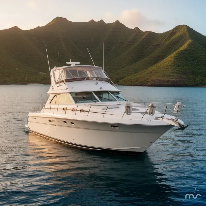 Slide: The Image of Sea Ray 420 Sundancer 1990 - 1
