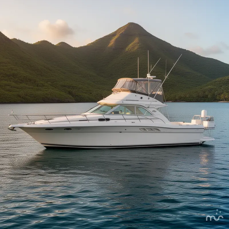 Slide: The Image of Sea Ray 420 Sundancer 1990 - 2