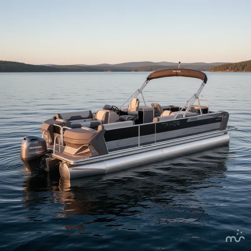 Slide: The Image of Tahoe GEOfish 2385 Rear Fish Tritoon & Honda 4-Stroke EFI 2026 - 0