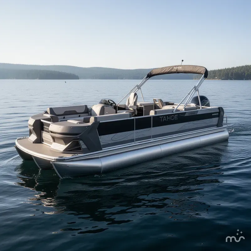 Slide: The Image of Tahoe GEOfish 2385 Rear Fish Tritoon & Honda 4-Stroke EFI 2026 - 1