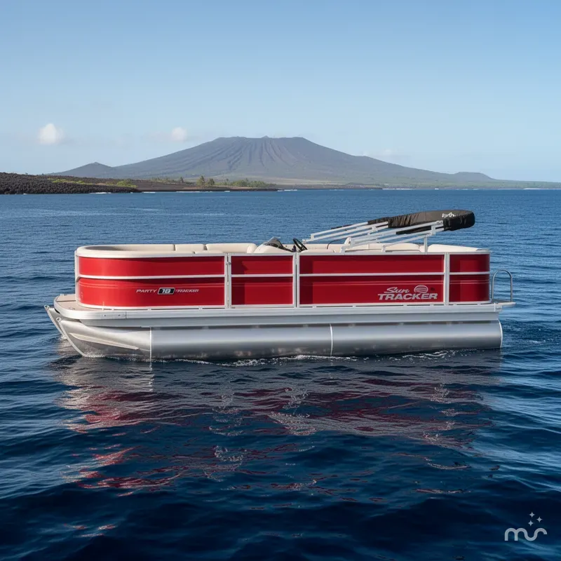 Slide: The Image of Sun Tracker Party Barge 18 DLX 2026 - 2