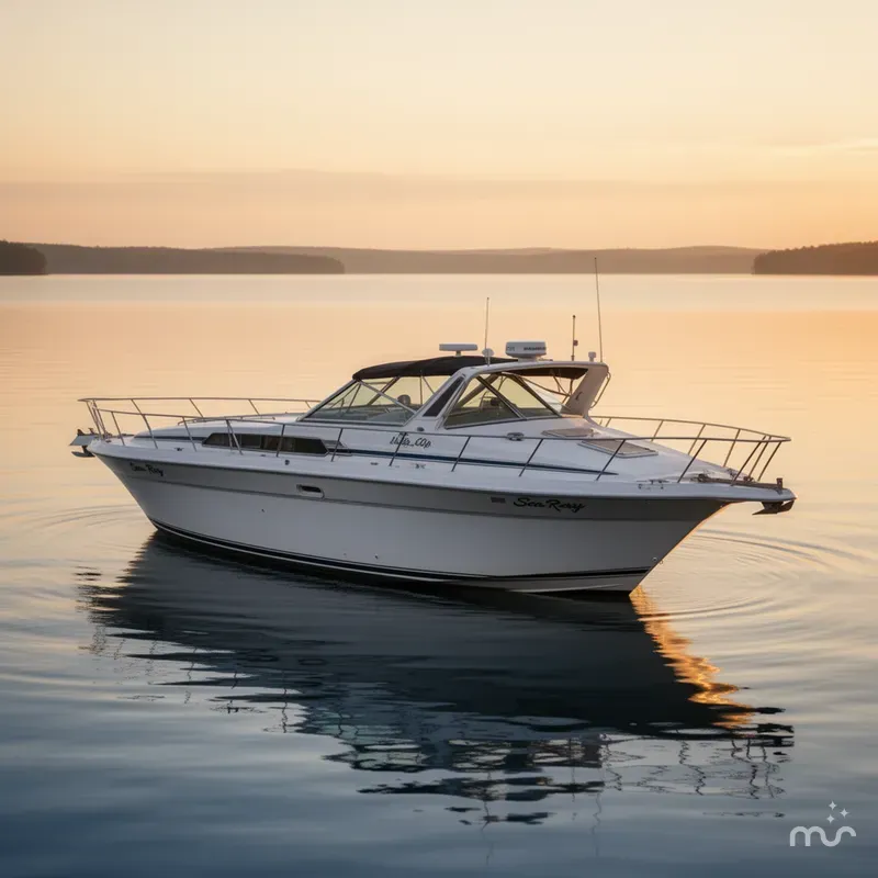 Slide: The Image of Sea Ray 390 Express Cruiser 1988 - 1