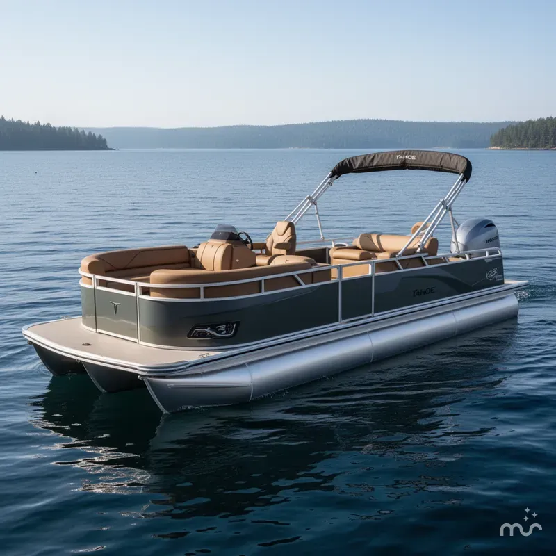 Slide: The Image of Tahoe Sport 2385 Swingback (VRB) Tritoon & Honda 4-Stroke EFI 2026 - 0