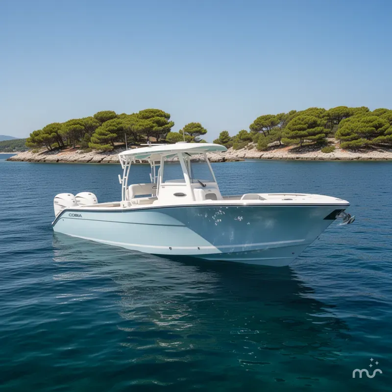 Slide: The Image of Cobia 320 Center Console 2026 - 2