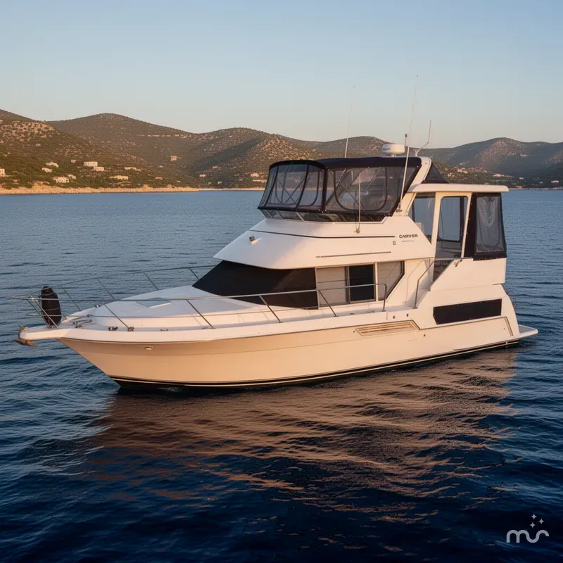 Slide: The Image of Carver Yachts 355 Aft Cabin Motor Yacht 1997 - 2