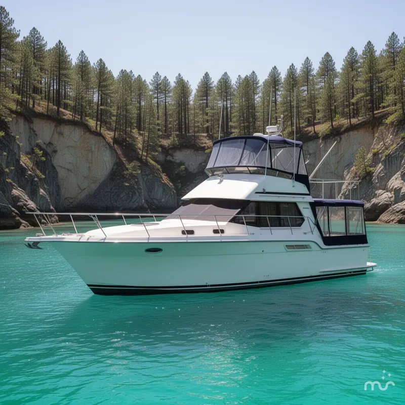 Slide: The Image of Carver Yachts 33 Aft Cabin Motor Yacht 1991 - 2