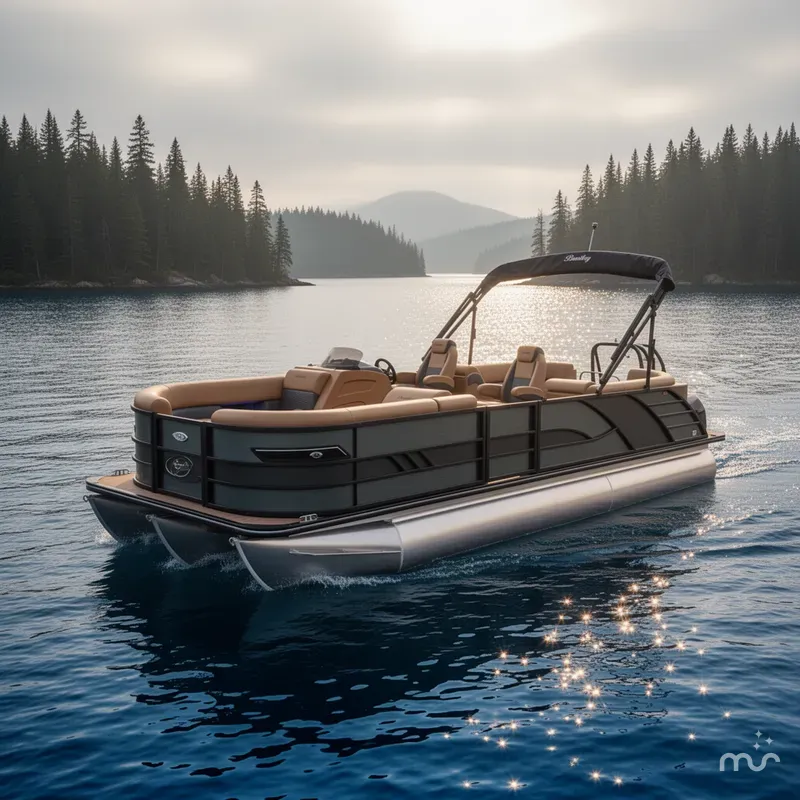 The Image of Bentley Pontoons Elite 223 Admiral Quad Lounge Tritoon 2026 - 0