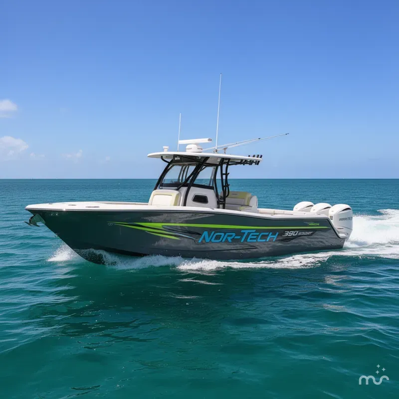 Slide: The Image of Nor-Tech 390 Sport Center Console 2026 - 1