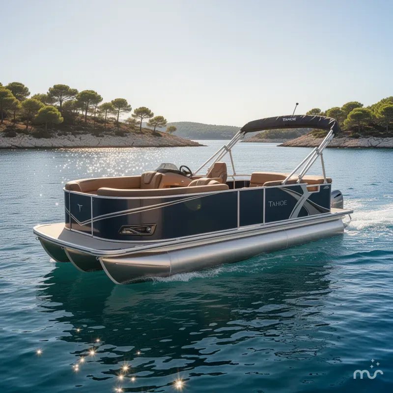 Slide: The Image of Tahoe LTZ 1985 Cruise Pontoon & Honda 4-Stroke EFI 2026 - 1