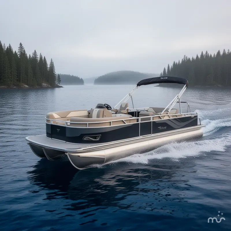 Slide: The Image of Tahoe Sport 2385 VRB Swingback Tritoon $47995 2026 - 2