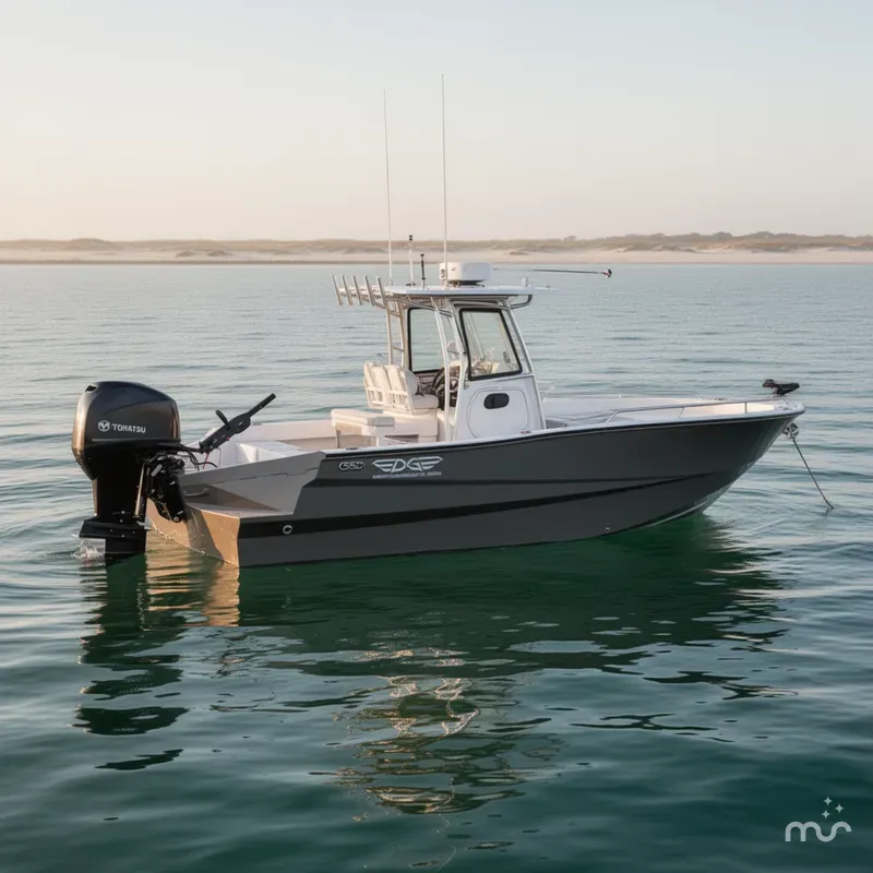 Slide: The Image of Edge Boats Sportsman Series 656DB MID DECK 2026 - 2