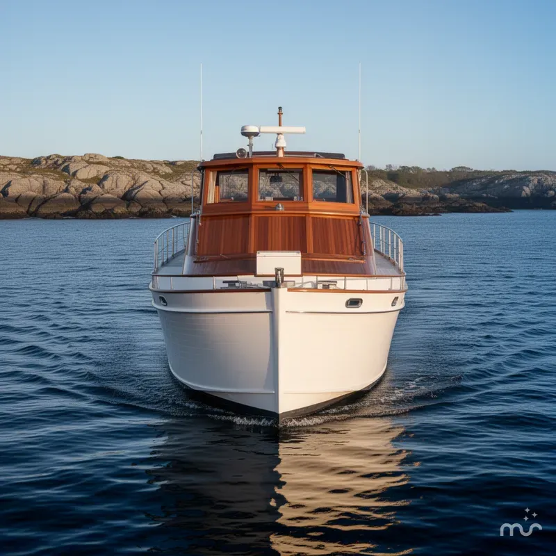 Slide: The Image of Custom Cedar Craft 34 Wood Trawler 1987 - 3