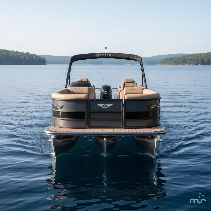 Slide: The Image of Bentley Pontoons Elite 253 Admiral Quad Lounge Tritoon & 350HP 4-Stroke EFI 2026 - 1