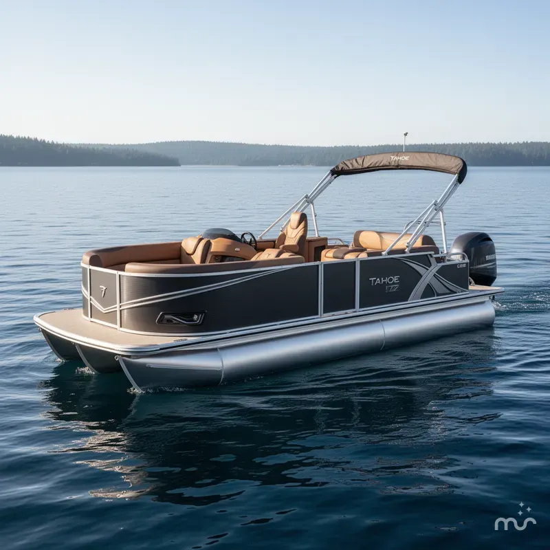 Slide: The Image of Tahoe LTZ CRB 2185 Cruise Rear Bench Pontoon $33995 2026 - 0