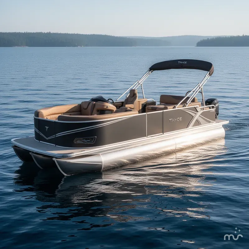 Slide: The Image of Tahoe LTZ CRB 2185 Cruise Rear Bench Pontoon $33995 2026 - 2