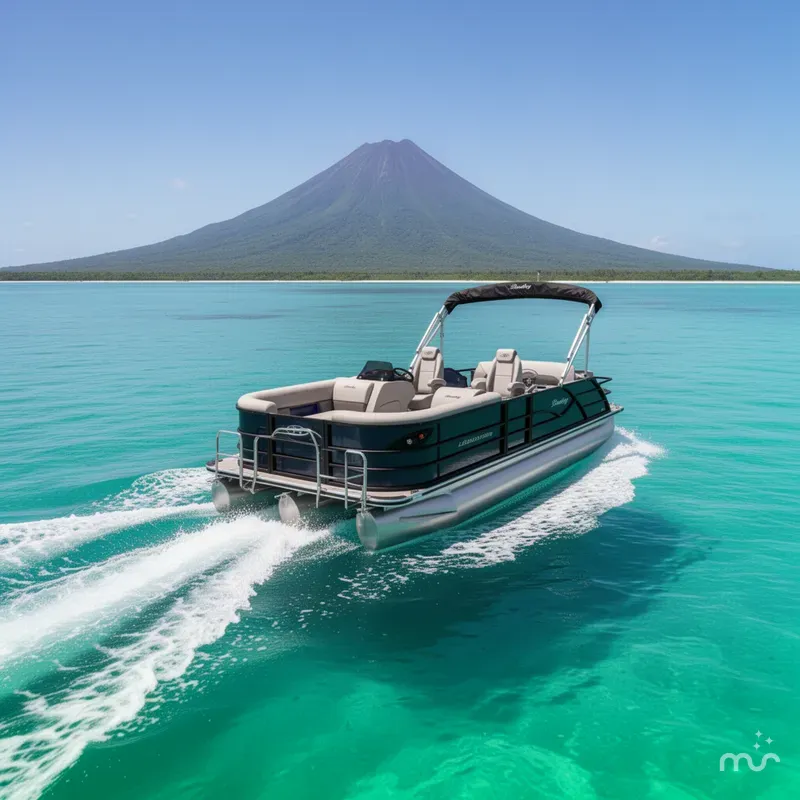 Slide: The Image of Bentley Pontoons Legacy 200HP Swingback 223 Tritoon 2026 - 1