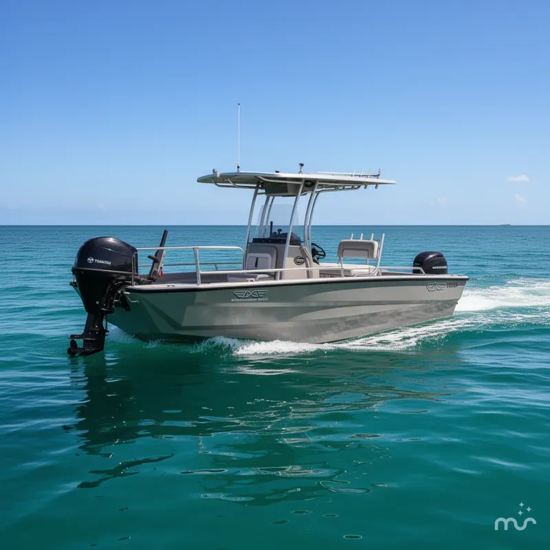 Slide: The Image of Edge Boats Sportsman Series 550DB MID DECK 2026 - 2