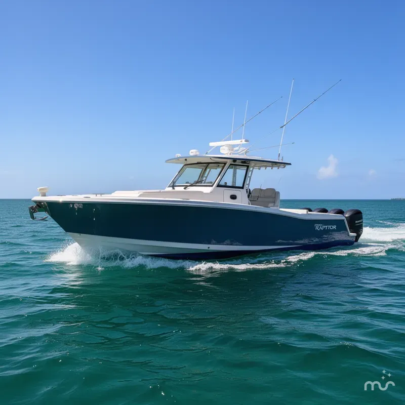 Slide: The Image of Fishing Raptor 390 Solarium 2023 - 2