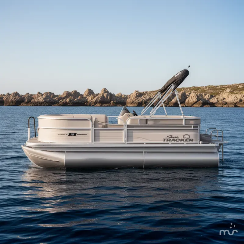 Slide: The Image of Sun Tracker Party Barge 16 DLX 2026 - 2