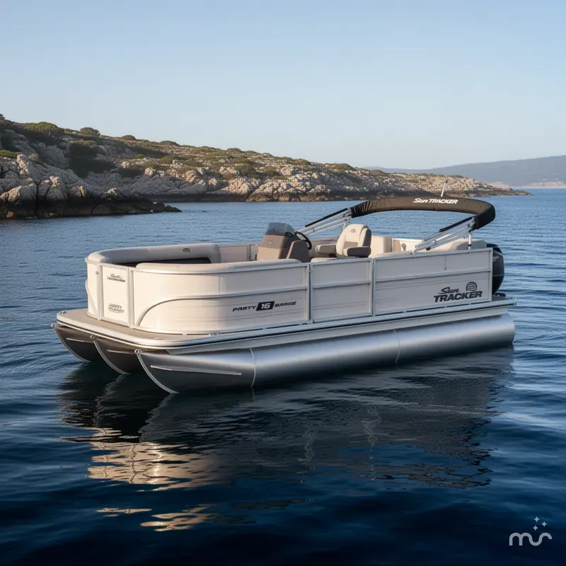 Slide: The Image of Sun Tracker Party Barge 16 DLX 2026 - 4