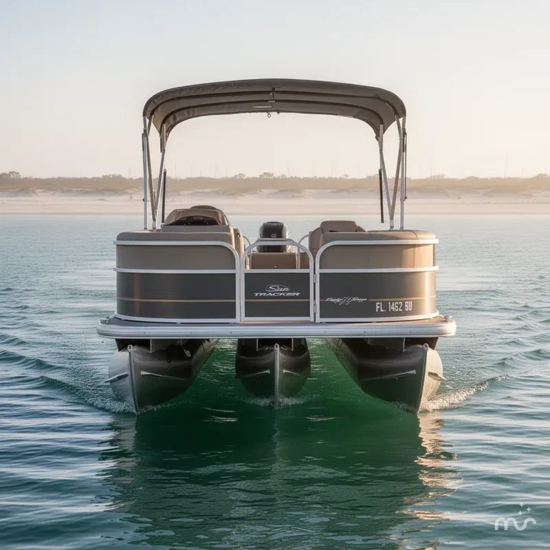Slide: The Image of Sun Tracker Party Barge 18 DLX 2021 - 2