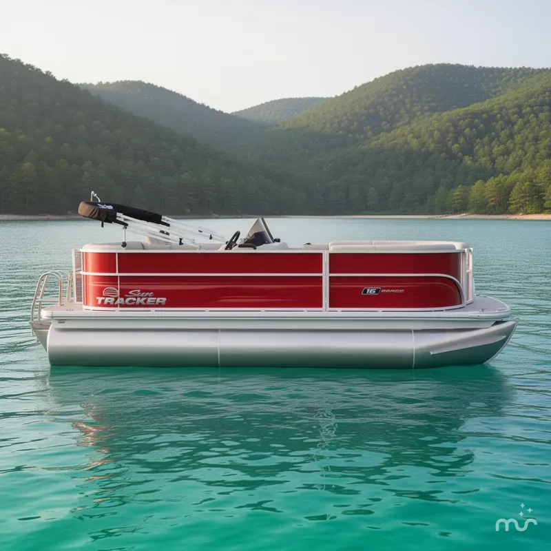 Slide: The Image of Sun Tracker Party Barge 16 DLX 2026 - 2