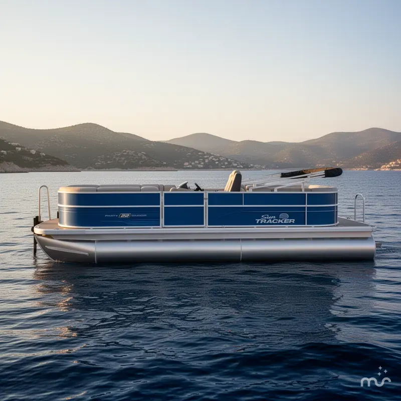 Slide: The Image of Sun Tracker Party Barge 22 DLX 2026 - 2