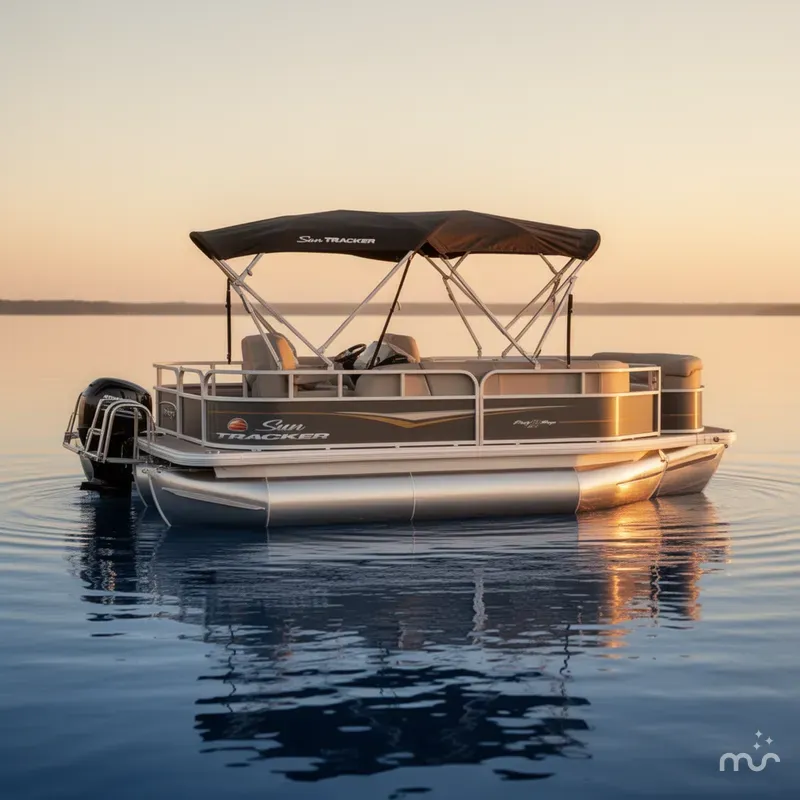 Slide: The Image of Sun Tracker Party Barge 18 DLX 2024 - 0