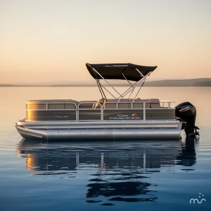Slide: The Image of Sun Tracker Party Barge 18 DLX 2024 - 1