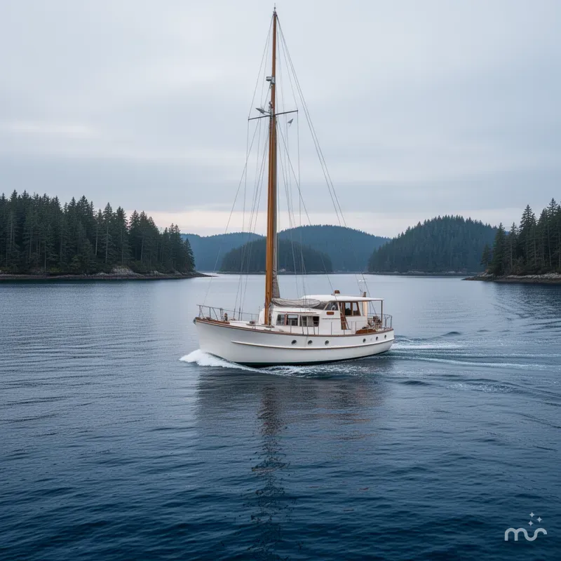 Slide: The Image of Trumpy 62 Motorsailer 1972 - 2