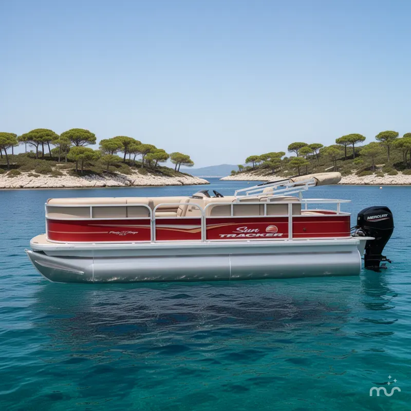 Slide: The Image of Sun Tracker Party Barge 18 DLX 2025 - 2
