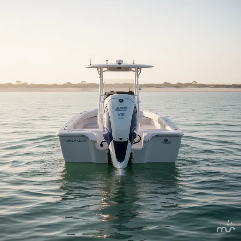 Slide: The Image of Sportsman Masters 267OE Bay Boat 2021 - 2