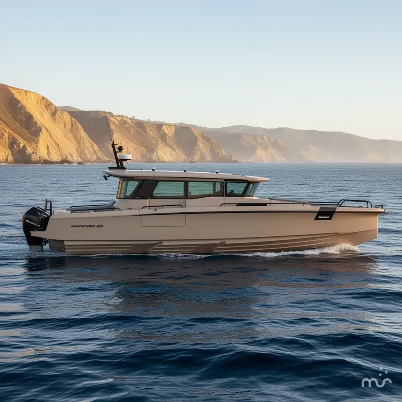 Slide: The Image of Axopar 45 XC Aft Cabin Sandstone 2026 - 0