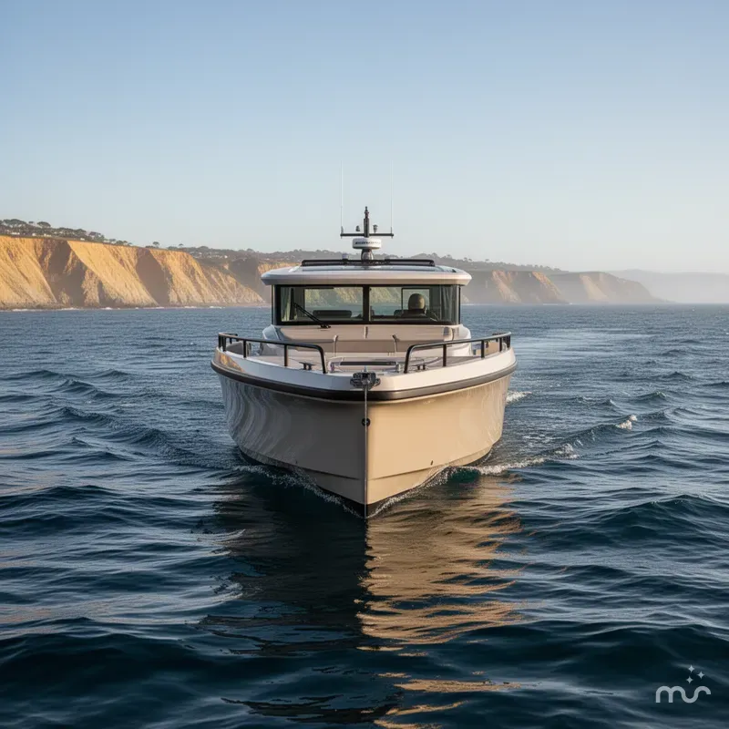 Slide: The Image of Axopar 45 XC Aft Cabin Sandstone 2026 - 3