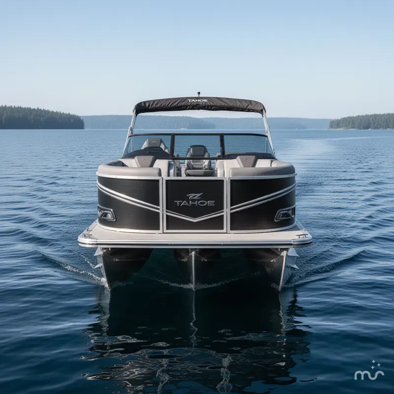 Slide: The Image of Tahoe LTZ 2385 Swingback (VRB) Windshield Tritoon & Honda 4-Stroke EFI 2026 - 1