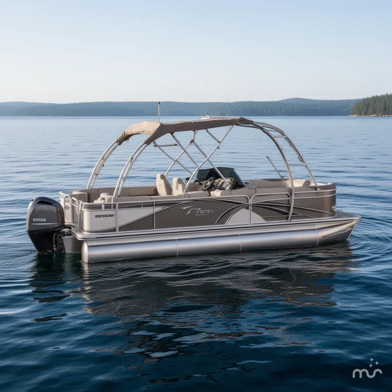 Slide: The Image of Tahoe LTZ 250HP Elite Windshield 2385 Tritoon Honda Powered 2024 - 2