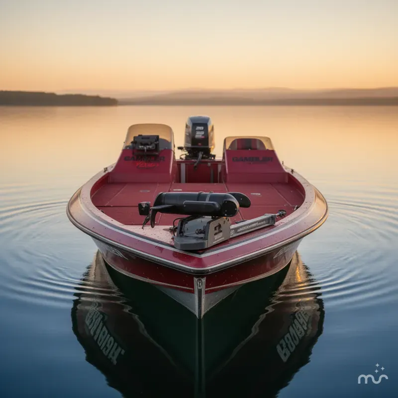 Slide: The Image of Gambler 20' BASS BOAT / 200 SUZUKI / EZ LOADER TRAILER 1989 - 1