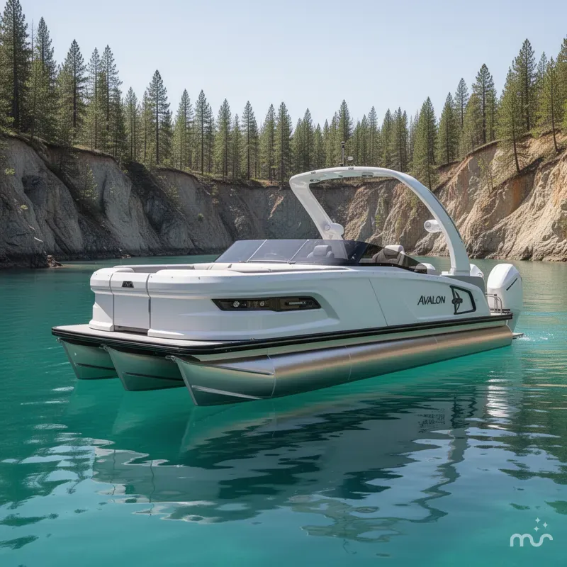 The Image of Avalon 27 FT Excalibur Elite Carbon Series Windshield w/ Twin 500HP Mercury's AND JOYSTICK CONTROLS!! 2026 - 0