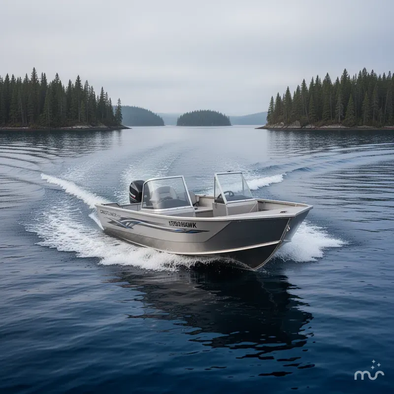 Slide: The Image of Crestliner 1750 Hawk 2026 - 2