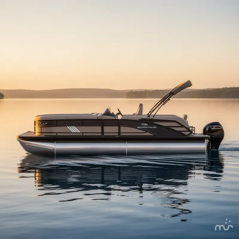 Slide: The Image of Bennington 24MSSE SPS Rear Fish Tritoon Pontoon 2026 - 0