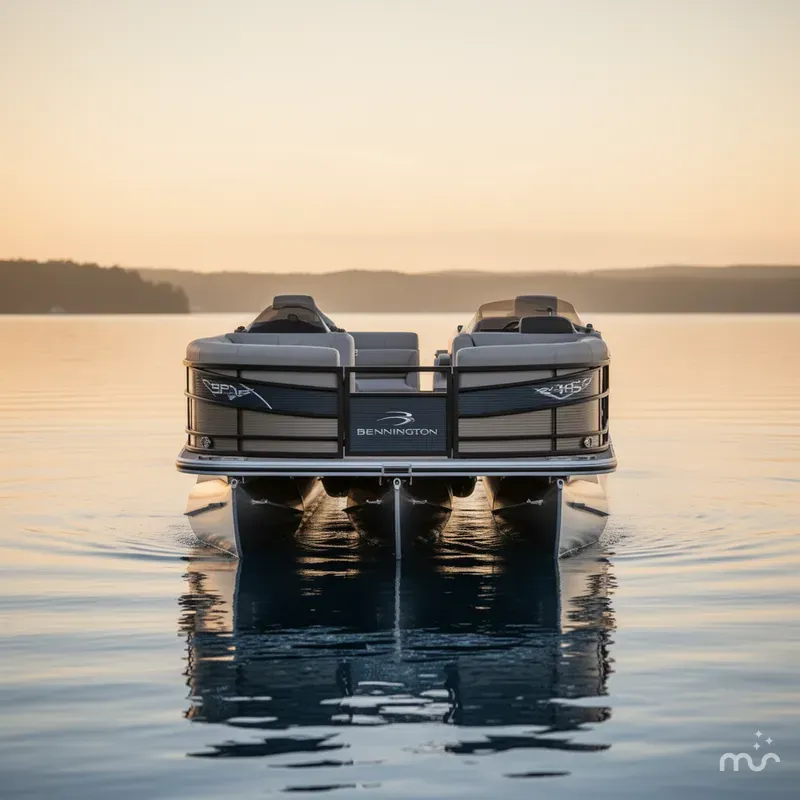 Slide: The Image of Bennington 24MSSE SPS Rear Fish Tritoon Pontoon 2026 - 1