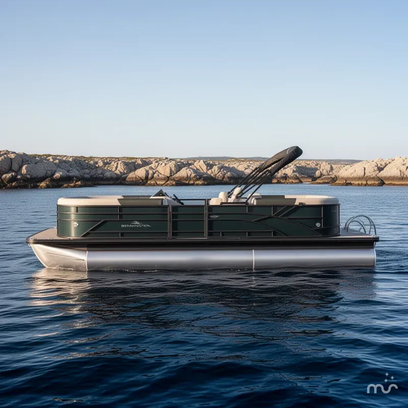 Slide: The Image of Bennington S Quad Bench 23 SSR Tritoon Pontoon 2026 - 2