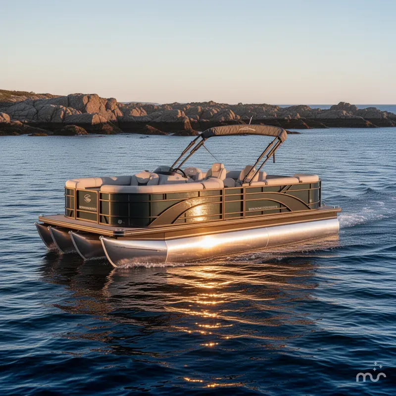 Slide: The Image of Bennington S Quad Bench 23 SSR Tritoon Pontoon 2026 - 4