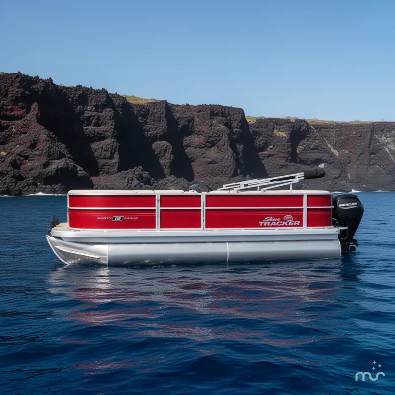 Slide: The Image of Sun Tracker Party Barge 18 DLX 2026 - 2