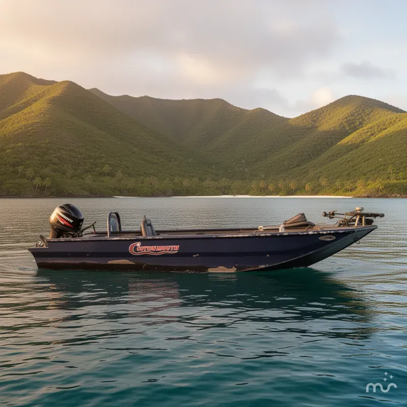 Slide: The Image of Cottonmouth custom 18 mud boat 2014 - 2