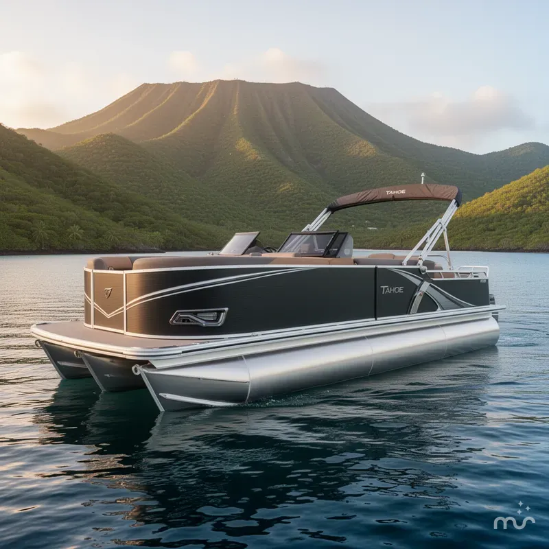 The Image of Tahoe LTZ 2385 Swingback (VRB) Windshield Tritoon & Honda 4-Stroke EFI 2026 - 0