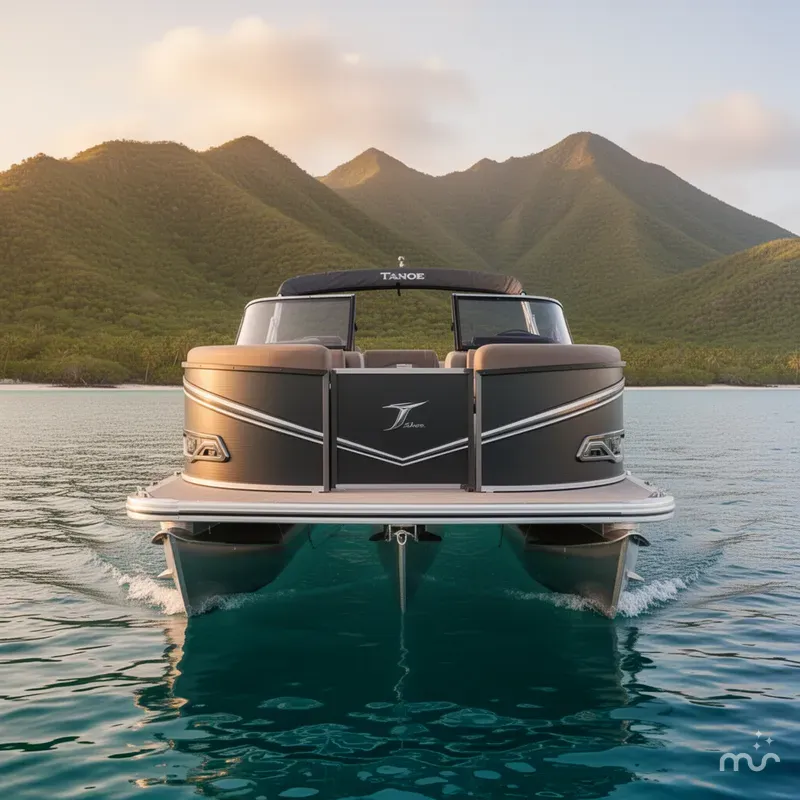 Slide: The Image of Tahoe LTZ 2385 Swingback (VRB) Windshield Tritoon & Honda 4-Stroke EFI 2026 - 1