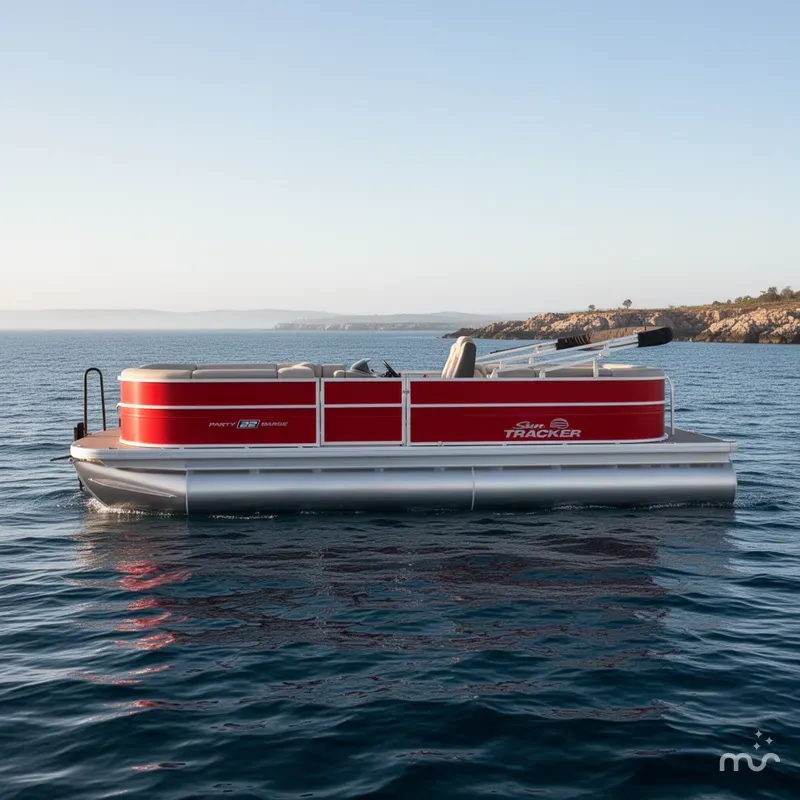 Slide: The Image of Sun Tracker Party Barge 22 DLX 2026 - 2
