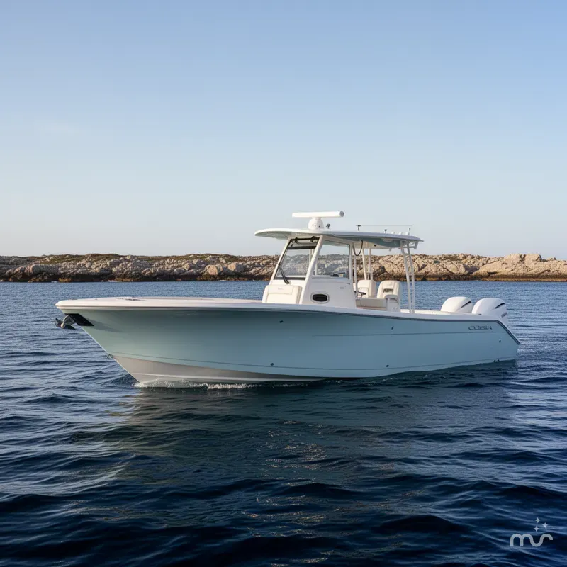 Slide: The Image of Cobia 320 Center Console 2026 - 2