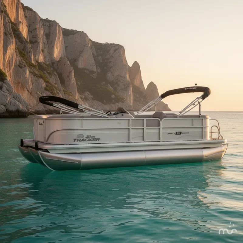 Slide: The Image of Sun Tracker Party Barge 16 DLX 2026 - 2